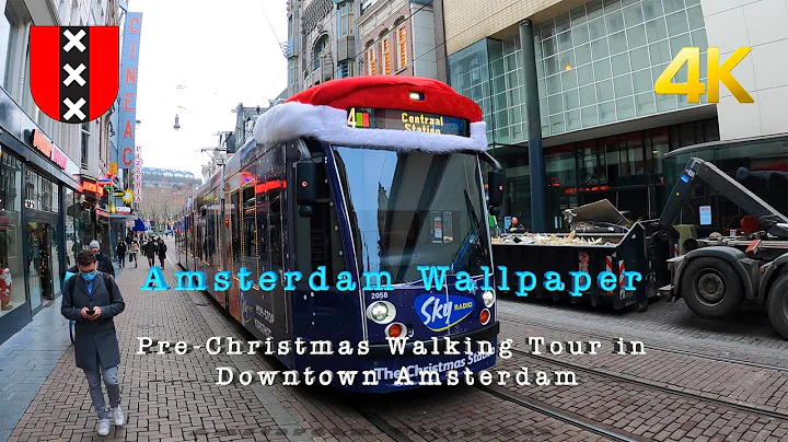 4K HDR Pre- Christmas in Amsterdam  - Amsterdam Walking Tour - December 2020 ASMR GoPro Hero black 9