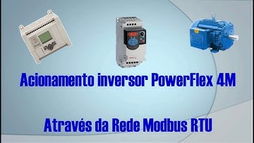 Acionamento Inversor Power Flex 4M pela porta serial Micrologix 1100 na rede Modbus RTU