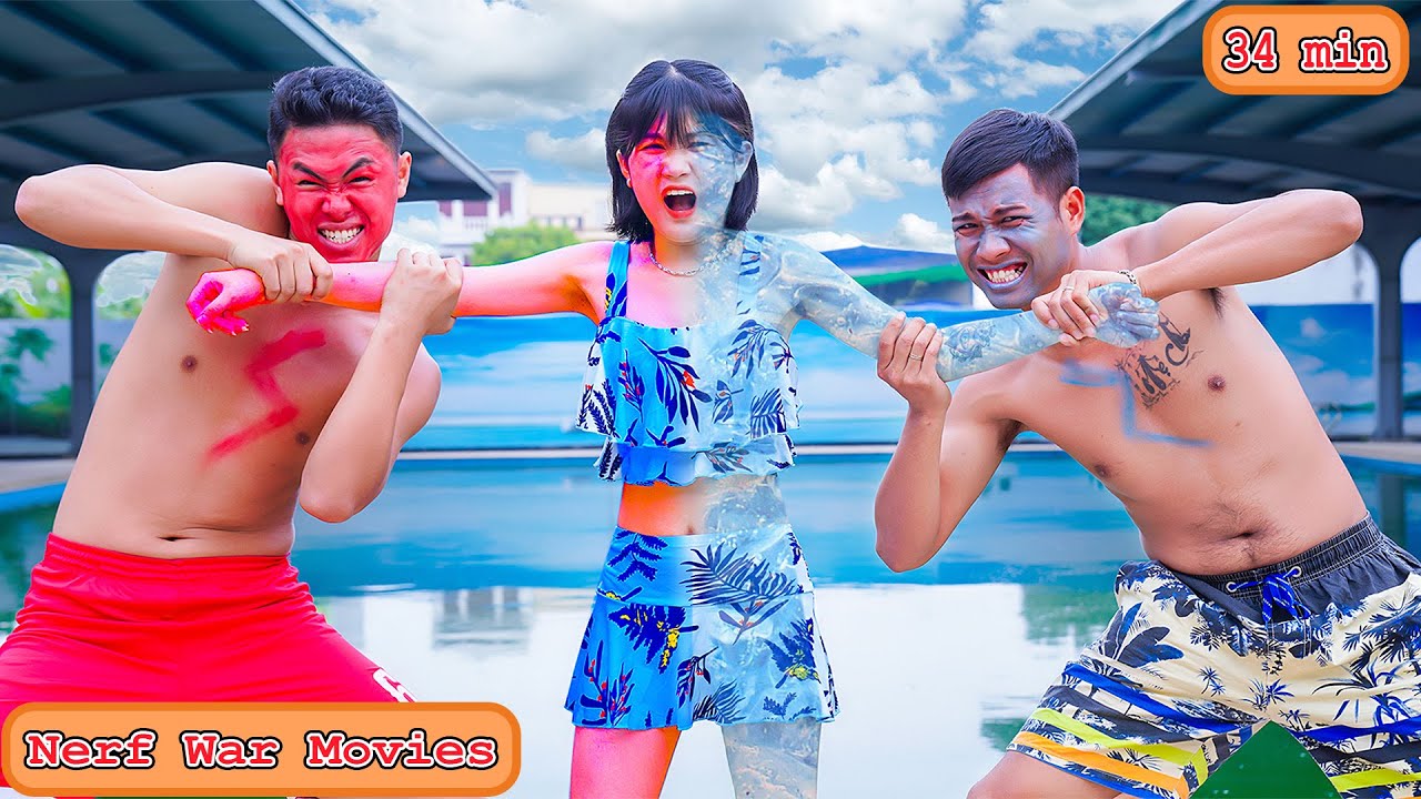 Survival Showdown: Zombie vs Ice and Fire Warriors! || Nerf War Movies +MORE