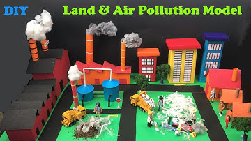 land pollution and air pollution model - science project model - diyas funplay - pollution model