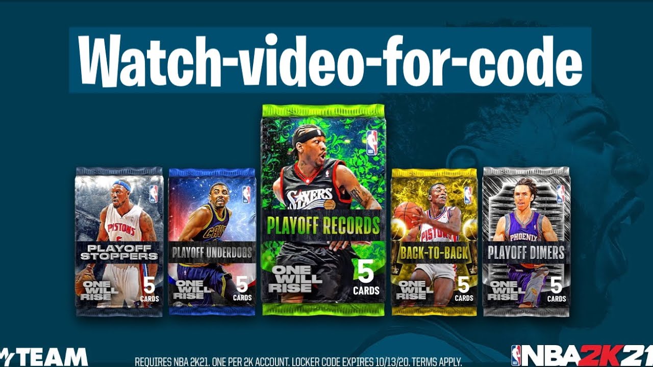 NBA 2K21 Locker Codes Playoff Packs YouTube