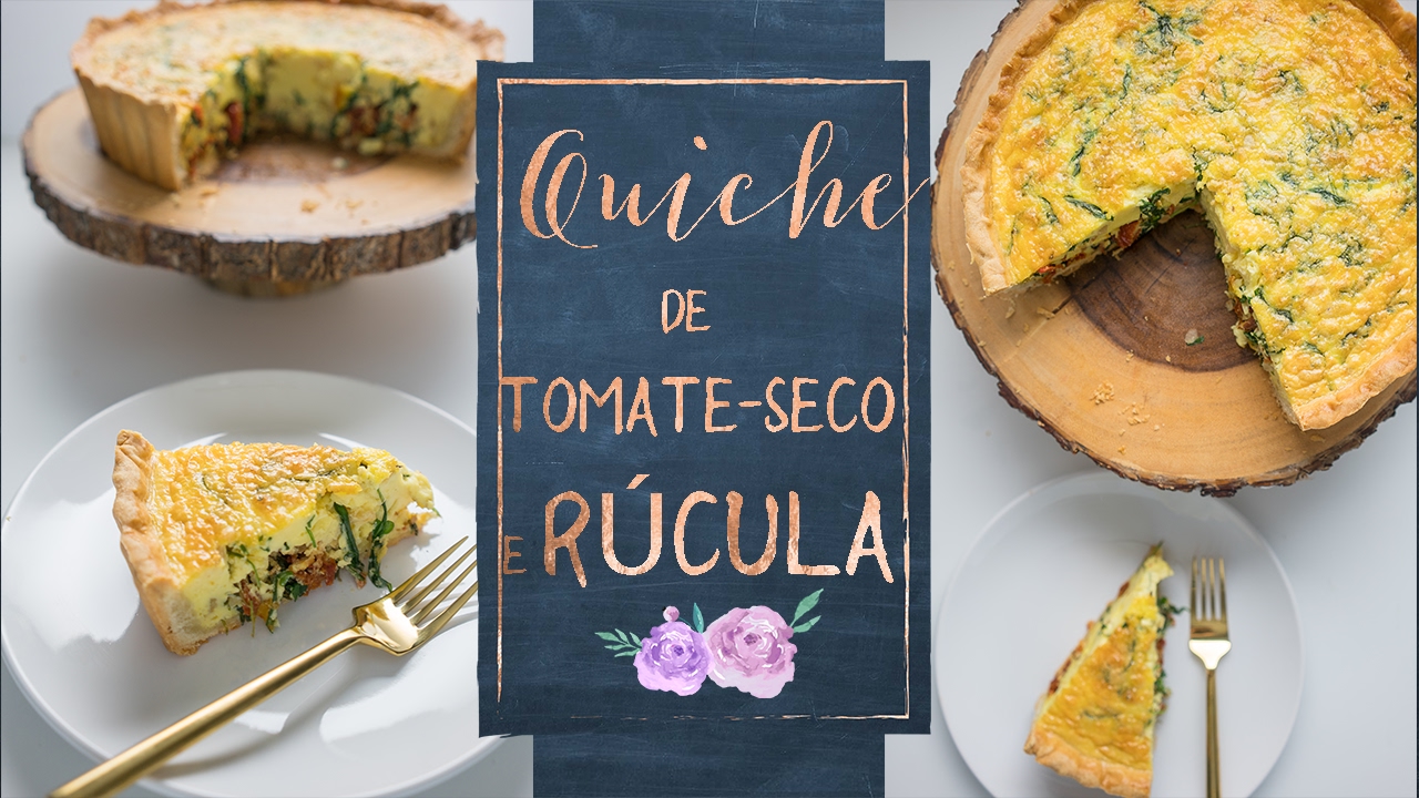 QUICHE DE TOMATE SECO E RÚCULA