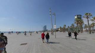Barcelona, Port, Beach 2020 May Stereoscopic 3D