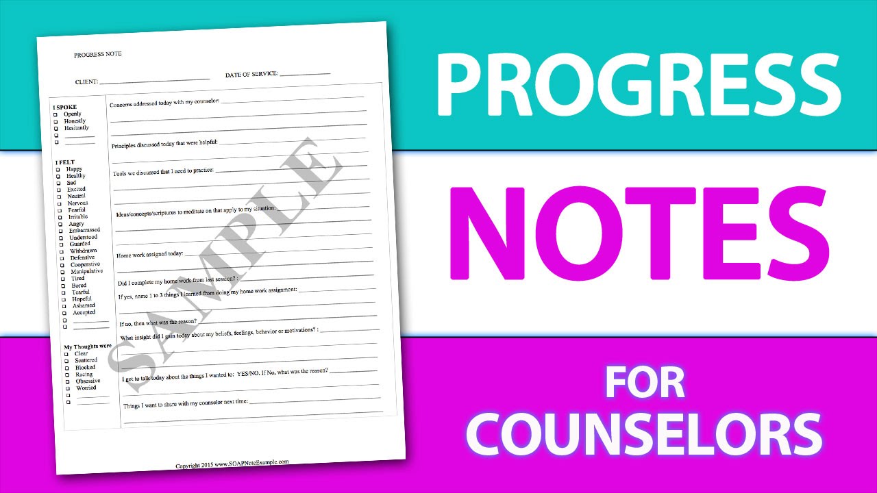 Write Progress Notes The Easy Way Using A Progress Note Template