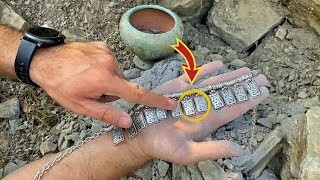 We Found Treasure Under The Rock Metal Detecting