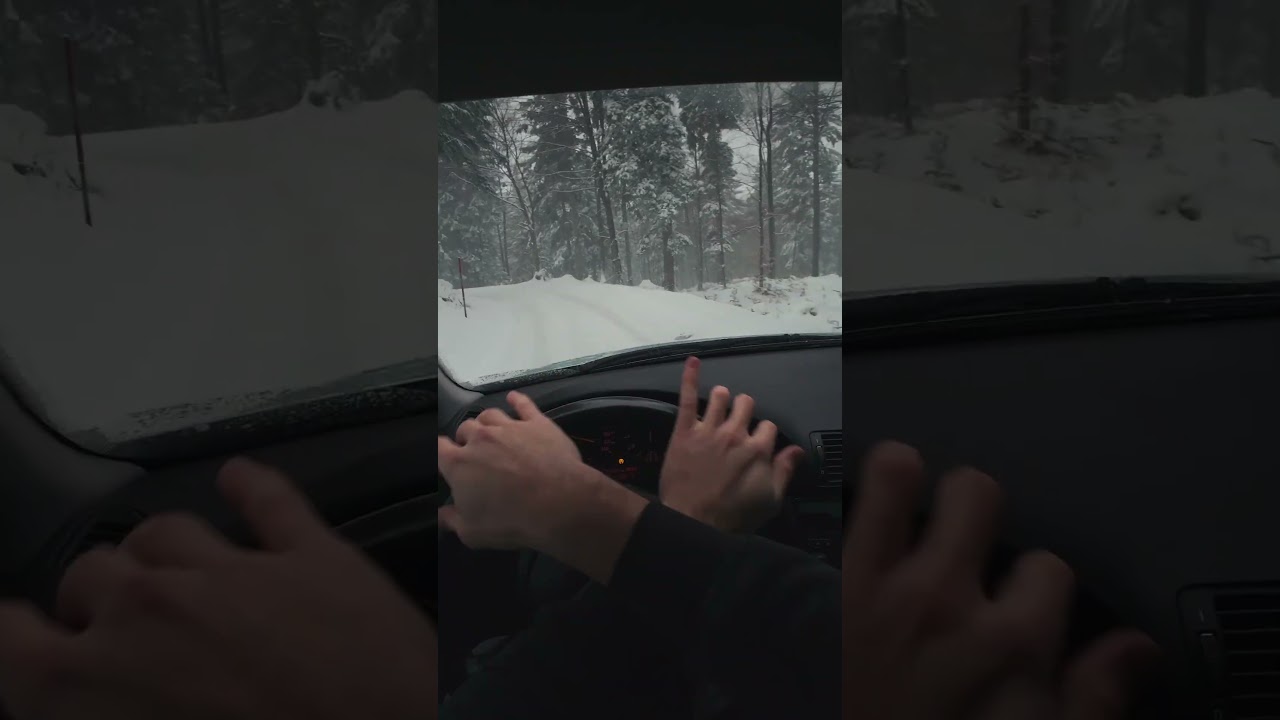 BMW E39 523i POV snow street drift