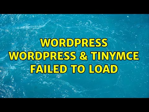 Wordpress: WordPress & TinyMCE: Failed to load (3 Solutions!!)