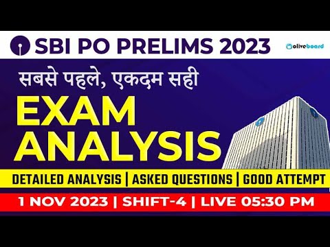 SBI PO Pre Exam Analysis 2023 | SBI PO Pre 1 November 2023, 4th Shift | SBI PO Exam Analysis 2023