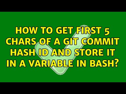 How to get first 5 chars of a git commit hash id and store it in a variable in bash?