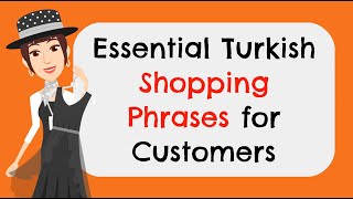 Shopping phrases for customers in Turkish #basicturkish #learnturkish