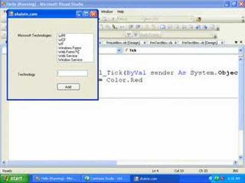 VB .Net 2008 Controls IV : Timer