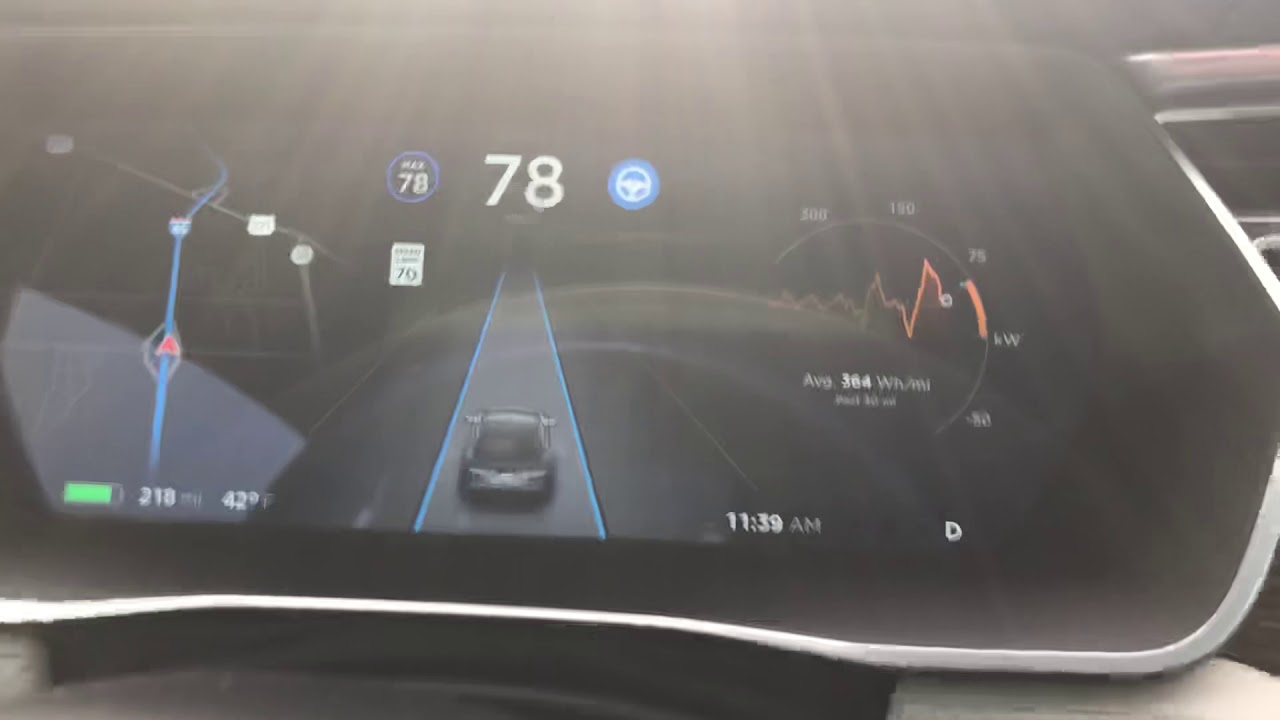 Tesla Autopilot model S 85D HW1 autopilot - live. How to use it hands ...