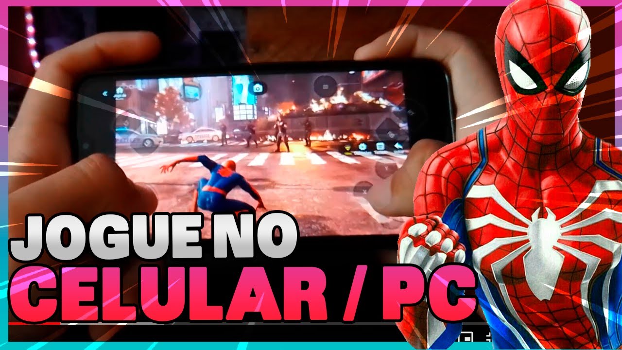 Jogando MARVEL SPIDER MAN PS4 no CELULAR - PS4 Remote Play 