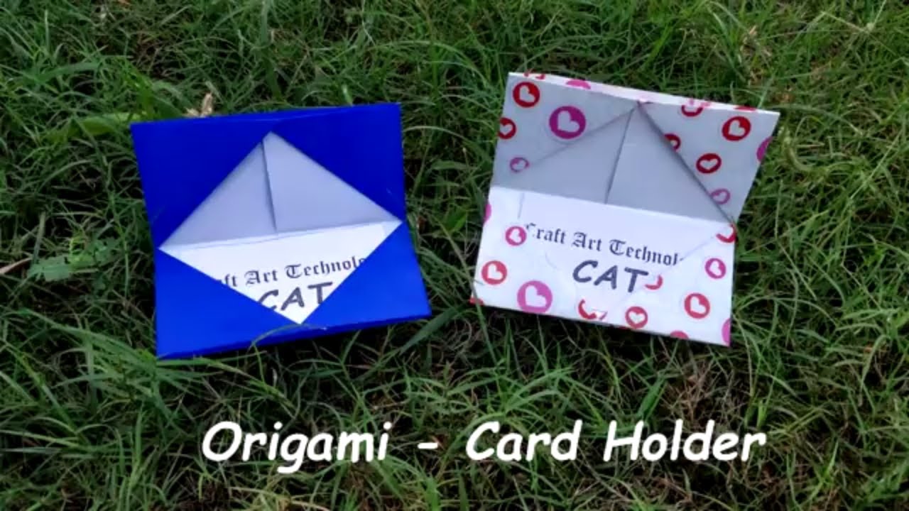 DIY How to fold Origami Card Holder Origami Card holder Origami 22 YouTube