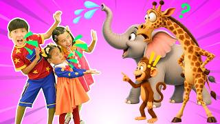 # 🦒🐘 Wild Animals Escape in the City! 🐒 | Don't Feel Jealous Song 😍 | New Sibling Song | Kids Songs