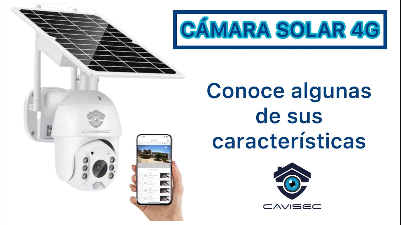 Camara de seguridad solar 4G Cavisec Inalambrica sin Wifi sin Electricidad  HD Vision nocturna Cavisec Solar 4G