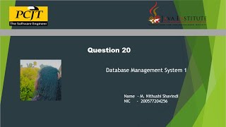 Database Task 20| 1st Year | Java Institute