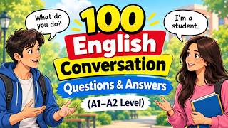 100 English Conversation Questions & Answers | English Speaking Practice for Beginners (A1–A2)