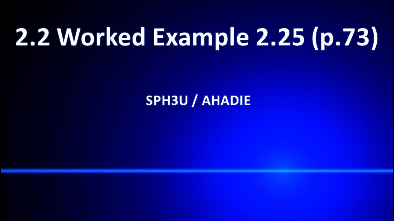2.2 Forces - Worked Example 2.25 p. 73 - YouTube