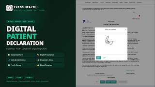 Digital Patient Declaration Form | Post Appointment Booking Demo | Ektos Health App