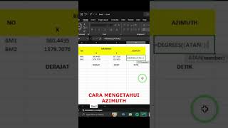 Cara menghitung azimuth #autocad #autocadtipsandtricks #nursalimautocad #shorts