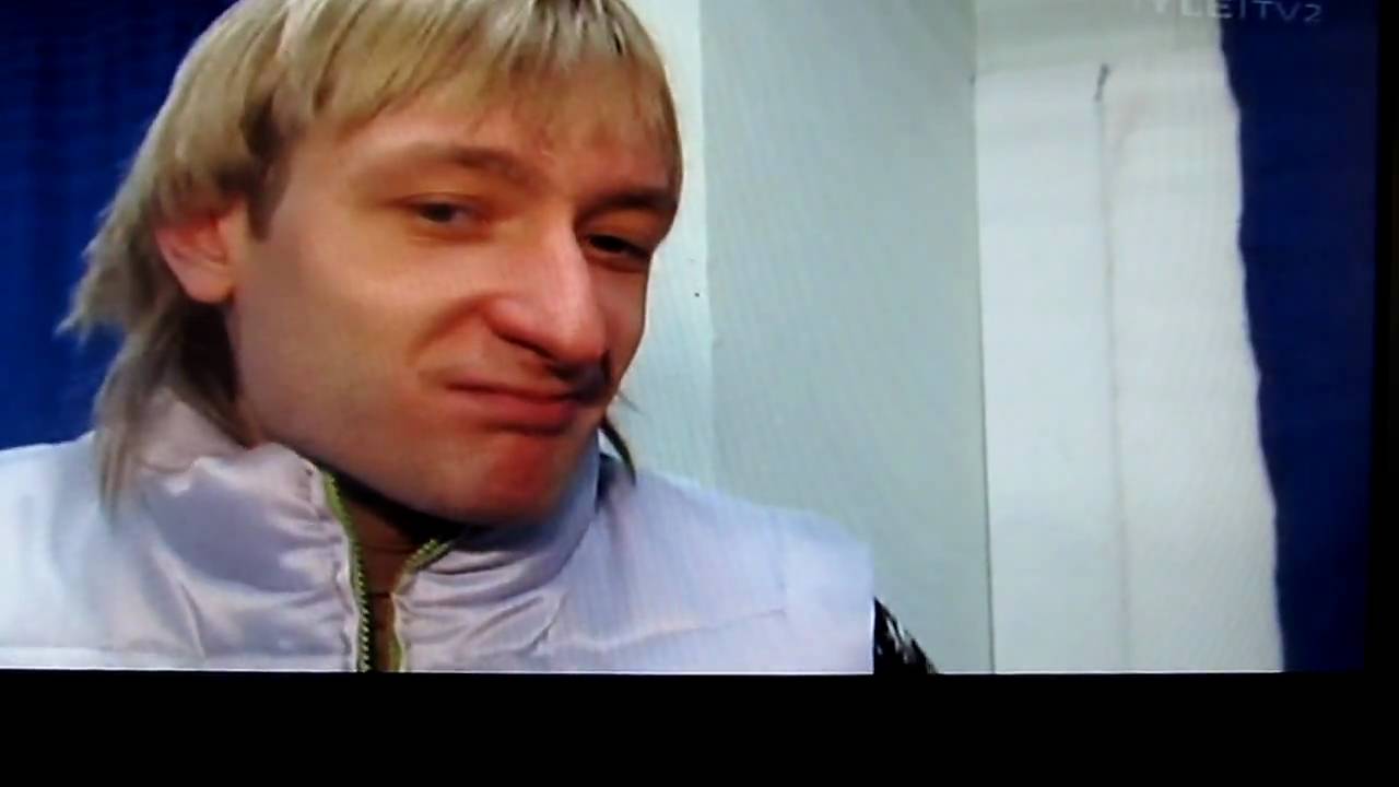 Evgeni Plushenko after Short Program in Tallinn, Estonia 2010