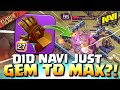 NAVI has FIRST PLAYER to Gem ALL EQUIPMENT to MAX! This is CRAZY! Clash of Clans