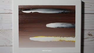 Daily Abstract Painting #42 / Easy Minimal Demo With Acrylic Paints / Art Therapy