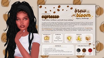 I created a Coffee themed Legacy in the Sims 4! | Brew & Bloom Legacy Challenge Rules ☕