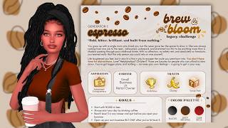 I Created A Coffee Themed Legacy In The Sims 4 Brew & Bloom Legacy Challenge Rules ☕
