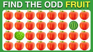 Find the ODD One Out | Fruits Edition | Easy, Medium, Hard 30 Levels Emoji Quiz screenshot 5