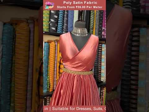 Poly Satin Fabric | Designer Gown by Poly Satin Fabric