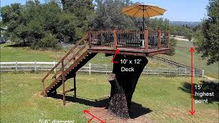 How to recycle a 100 foot Pine tree and turn it into a Tree Deck