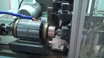 Automatic commutator surface turning machine - electric motor armature commutator turning machine