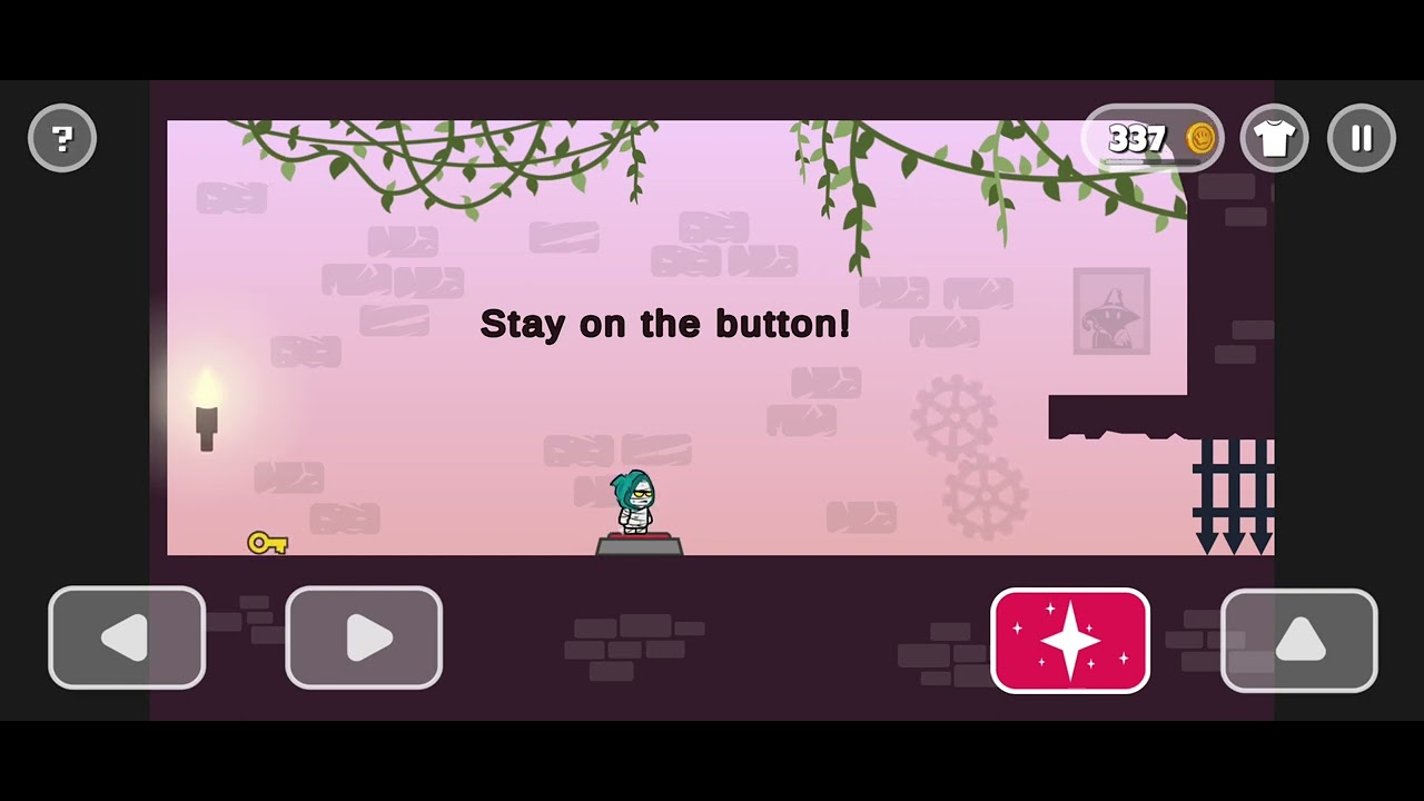 Castle of Darkness Level 44 stay on the button