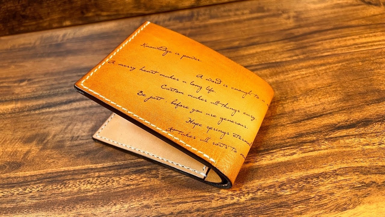 【Leather Craft】Coffee-Dyed Leather Wallet /Experiment