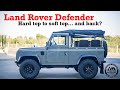 Land rover defender  hard top to canvas soft top and back again