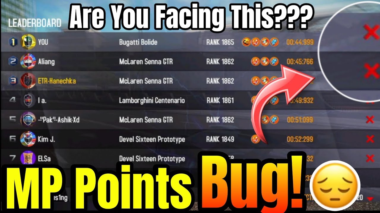 [ Asphalt 8 ] Solution *MP Points* Bug!!! 😔 | Again Bug In New Update 😢 ...
