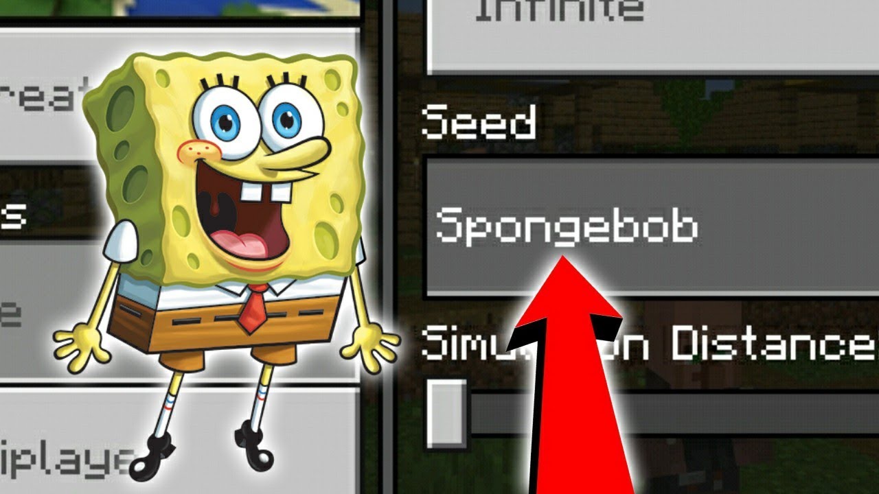 Spongebob In Minecraft! (Minecraft PE Spongebob Seed) - YouTube