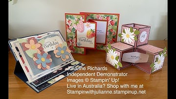 March 2021 Fun Fold Class - Double Z, Triple Cube and Open Book Easel cards