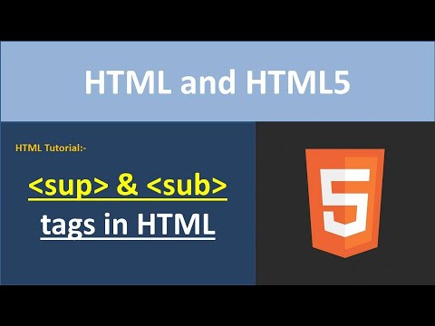 Sup Tag in HTML | Sub Tag in HTML | HTML Tutorial for Beginners | HTML Basics