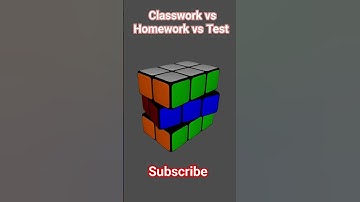 Classwork vs Homework vs Test #kingofcubers #trending #viral #shorts