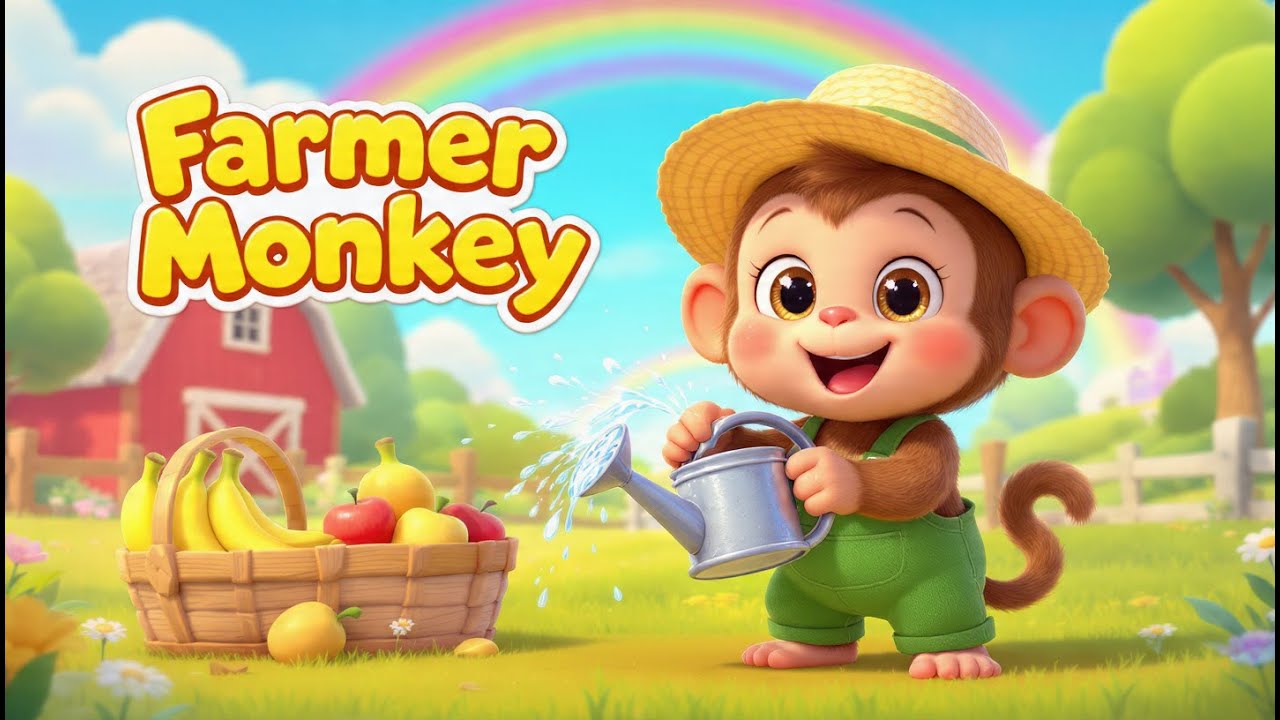 Фермерская обезьянка | Мирная история о ферме с животными | 3D-мультфильм