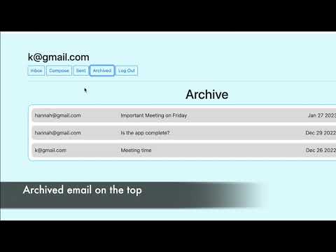 CS50 - Mail Project