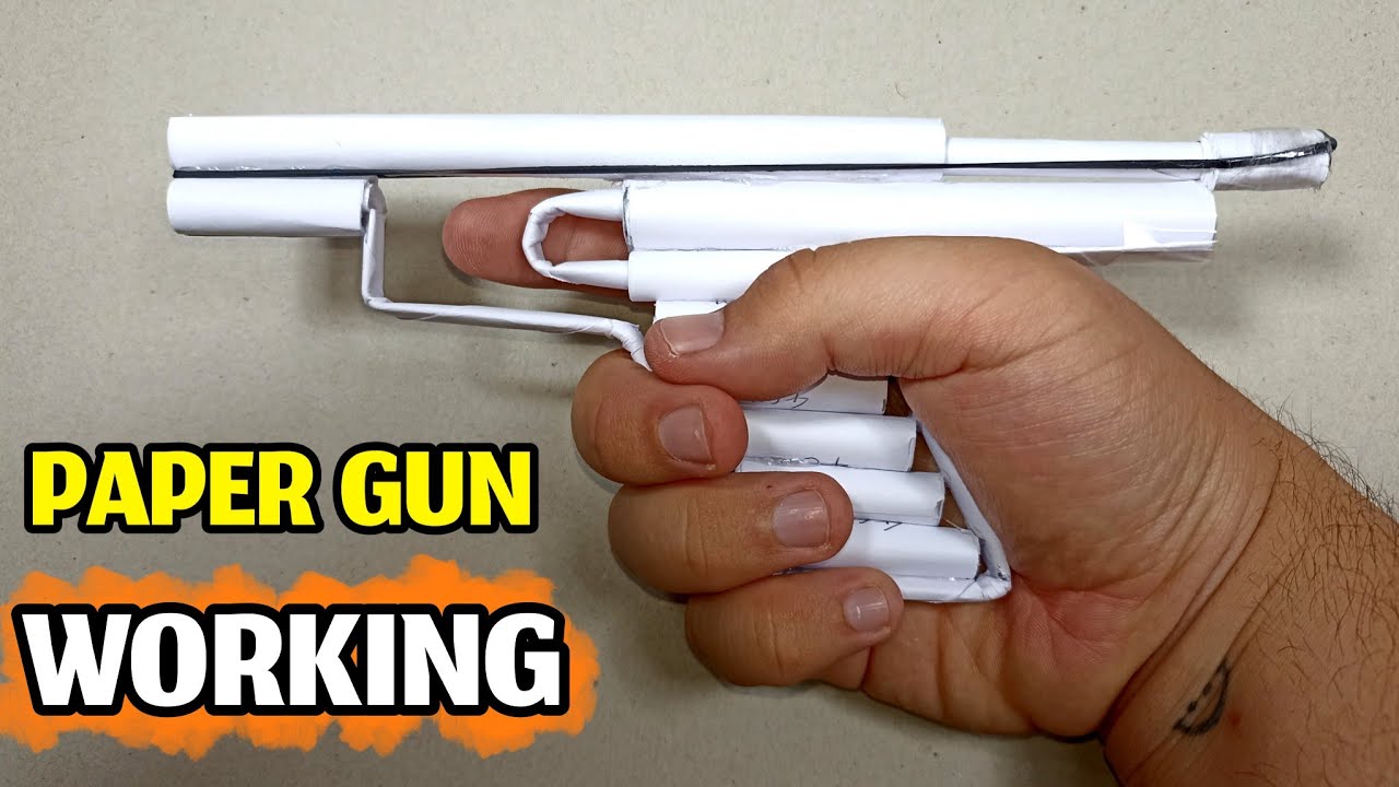 How To Make A Gun That Shoots Paper Bullets How To Make A powerful PAPER GUN pistol that shoots paper bullets