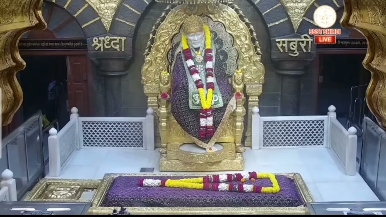 Today's Shree SAI Baba's Dhup Aarti Darshan from Samadhi Mandir, Shirdi