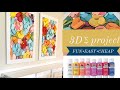 DIY- 3D Abstract wall Art - Using paint swatches | Super Easy and Affordable