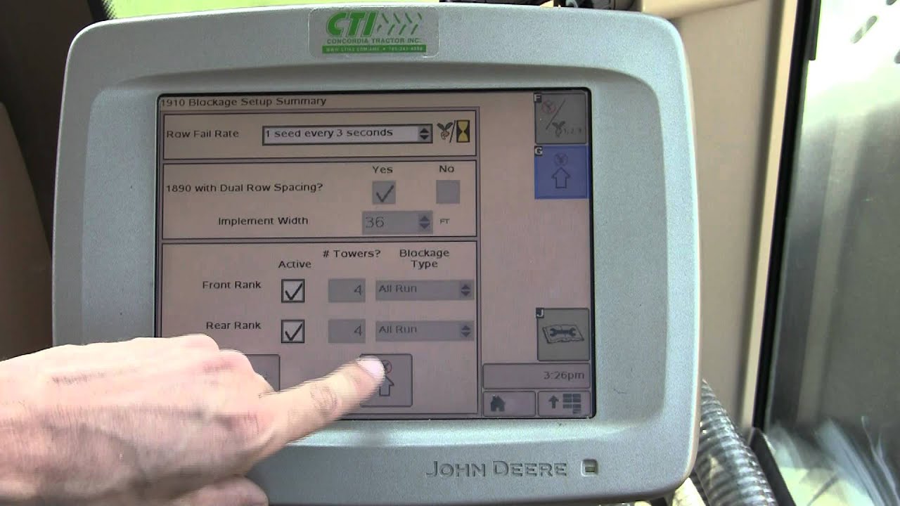 John Deere Blockage System Overview (ISO 11783) YouTube