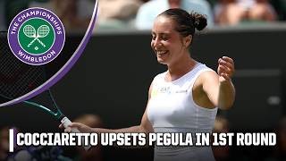 EARLY STUNNER AT WIMBLEDON 😱 Cocciaretto defeats Pegula in STRAIGHT SETS 🎾 | 2025 Wimbledon