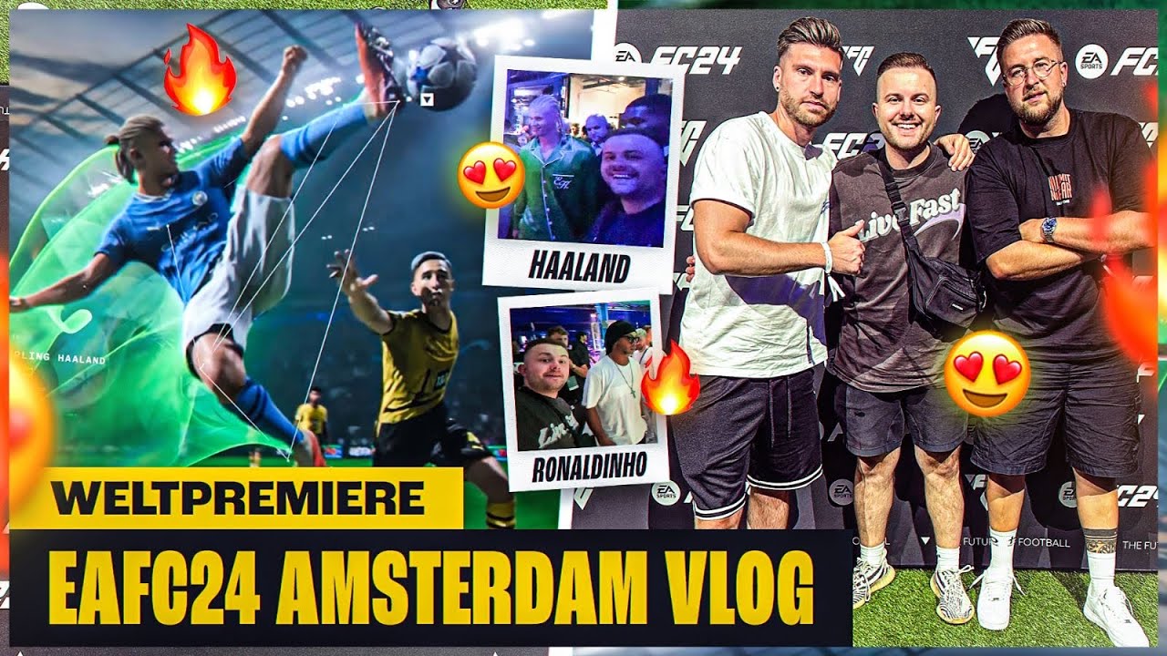 Ronaldinho & Haaland getroffen 😍 EA FC 24 Weltpremiere XXL VLOG 🔥